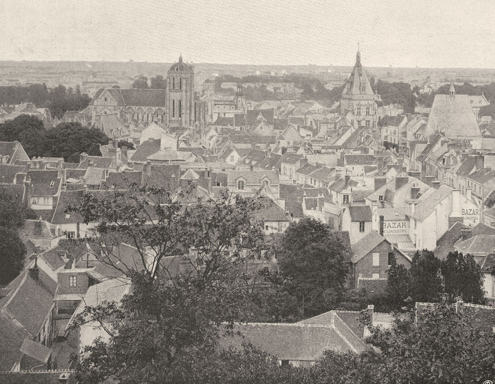 EURE-ET-LOIR. Vue générale de Dreux 1903 old antique vintage print picture